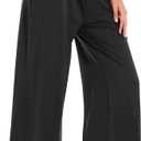 Annenmy Womens Capri Yoga Pants Wide Leg Gym Shorts Quick Dry Drawstring Pants Loose Workout Capris Sweatpants with Pockets, XL