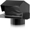 Roof Vent Cap - Hon&Guan 6 Inch Roof Vents for Houses Galvanized Steel 6'' Exhaust Vent Wall Vent with Damper for Ventilation System, Black