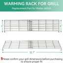 Genesis II E410 66045 Grill Warming Rack Replacement Part for Weber GS4 Genesis II E-410 S-410 SE-410, Foldable Stainless Steel Upper Warming Rack for Weber Genesis II 400 Series