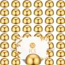 Geyoga 50 Pcs Table Number Holder Round Place Card Holders Wedding Table Number Stands Modern Place Card Stands Setting Clips for Funeral Wedding Reception Anniversary Birthday Party Banquet(Gold)