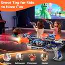 Spray Light Up Toy Gun with Sound Effects & Rotating Slide Display, Kids Toy Guns for Boys 3 4 5 6 7 Year Old for Indoor & Outdoor Play, Toddler Boy Toys Gifts for Birthday Halloween Christmas