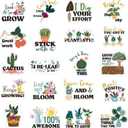 1000 Pcs Inspirational Plant Stickers Bulk Lets Grow Together Reward Stickers Motivational Decals for Prizes Incentive Chart Supplies, 20 Styles