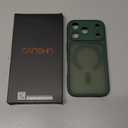 CANSHN Magnetic Compatible with iPhone 17 Pro Case, Upgraded [Full Camera Protection] [Compatible with Magsafe] [Translucent Matte] Shockproof Protective Phone Cover 6.3 Inch - Deep Green