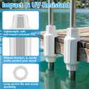 Dock Bumpers for Poles, Boat Dock Pole bumpers for Docking Dock Post Bumpers for Slide-Over Pole, Slip-On Dock Support Pipe, Vertical Protection Soft UV-Resistant Marine-Grade Vinyl 2 Pack White