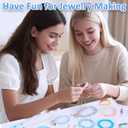 XSEINO About 1200PCS 6mm Glass Beads Bracelet Making Kit,24 Assorted Dreamy Blue Ocean Series Colorful Crystal Beads for Bracelet and Jewelry Making and DIY Crafts,Friendship Bracelets