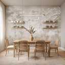 AFZEVEB-Neutral Forest Peel and Stick Wallpaper Jungle Landscape Mural