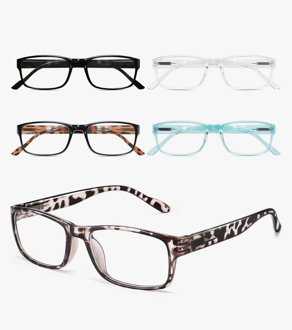 Gaoye Professional Reading Glasses for All Day - Computer Readers with Blue Light Protection - Value Pack +2.5