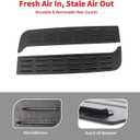 Linskip Aluminum Rear Window Vent Shades Compatible with 2015-2026 Ford F150 Crew Cab, Louvered Rain Deflectors for Rear Door Windows, Exterior Accessories