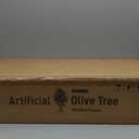 LOMANTO Artificial Olive Trees, 6 ft Tall Fake Olive Trees for Indoor, Faux Olive Silk Tree, Large Olive Plants with White Planter for Home Decor and Housewarming Gift, 1 Pack