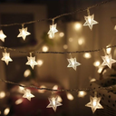 Twinkle Star 49 ft 100ct LED Star String Lights, Plug in Fairy String Lights Waterproof, Indoor & Outdoor, Warm White