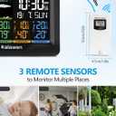 Weather Station Wireless Indoor Outdoor Thermometer Digital with Atomic Clock, Barometric Pressure, Forecast Station with USB Port Thermometer Wireless Humidity Barometer Monitor