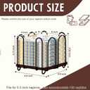 Square Metal Cocktail Napkin Holder 5x5 Wood Napkin Dispenser Black Flat Napkins Holder Brown Paper Napkins Storage Napkin Holder Caddy Deep Napkin Basket Napkin Organizer for Wedding Bar Party Table