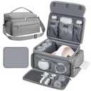 OCKLILY Breast Pump Bag for Spectra S1 S2 with Waterproof Mat, Breast Milk Cooler Bag for Pump Essentials, Pumping Bags for Working Mom Travel Camping, Grey