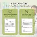 Titanium Cutting Boards For Kitchen, 100% Pure Cut Titanium Cutting Board, Food Grade Quality, Double-sided non-toxic, Easy To Clean, Dishwasher Safe And Will Not Absorb Odors(14L*10W)