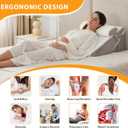 Ruqmuis 3PCS Wedge Pillow Set for After Surgery, Adjustable 9&12 Inch Bed Wedge Pillow for Sleeping, Incline Pillow Wedge for Headboard, Post Surgery, Acid Reflux, Neck&Back Support, White/Grey