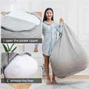 2PCS Pack Inner Liners for Bean Bag Chair, Bean Bag Inner Liner, Giant Inner Liners for Bean Bag Chairs, Easy Cleaning Cover Seat Lazy Sofa Bean Bag, Zipper Opening No Filler (80 x 90cm/31.5 x 35.4 in), 31.5 inches x 31.5 inches x 27.6 inches