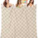 Antfuny Giant Beach Towel Blanket Autumn Outing Stuff for Women & Men Road Trip Camping Gear Ship Cruise Gear Must Haves Extra Large XXL Beige Plain PatternAirplane Accessories Travel Gadgets