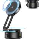 Electric Vacuum Suction Car Phone Holder, 360 Rotation Magnetic Phone Holder for Car Foldable Strong Suction Adjustable Car Phone Mount Stand for iPhone16/15/14/13/12(Not Charge Phone)