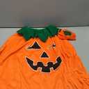 Halloween Pumpkin Costume for Women, 3 PCS Glow in the Dark Pumpkin Poncho with Headband Bag,Halloween Costume Set for Costume Party