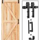 EaseLife 6 FT Sliding Barn Door Track and Handle Hardware Kit,Basic J Pulley,Slide Smoothly Quietly,Easy Install (6FT Track Kit for 30"~36" Wide Single Door)