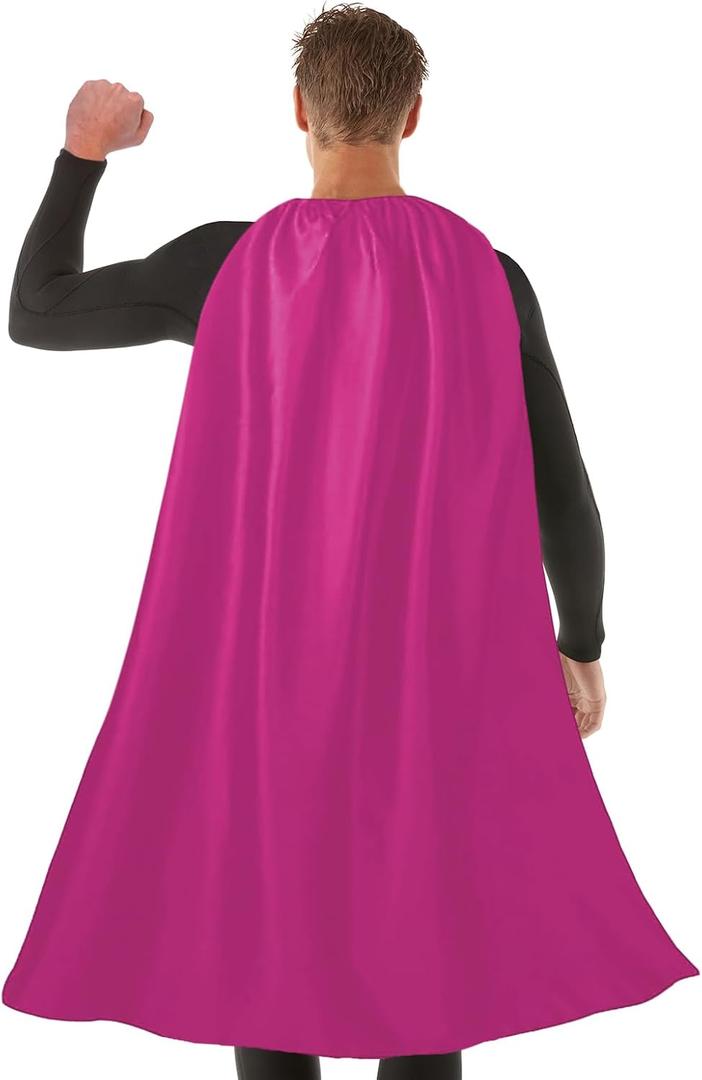 Wildarms Adult Superhero Capes- Halloween Vampire Capes, Adult Capes Cosplay Costume Party (Pink)