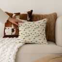 Vintage Green Mallard Duck Pillow Covers 18x18, Mallard Duck Nursery Decor, Farmhouse Country Farm Animal Decorative Throw Pillow Covers for Home Living Room Kids Bedroom Sofa Couch Set of 2 (Color-03)