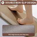 Kitchen Mats for Floor, Super Absorbent Kitchen Rugs Non Slip Washable, Soft Linen Braided Kitchen Runner Rug, Standing Mat Kitchen Sink Mat, Easy to Clean, Brown 17x47