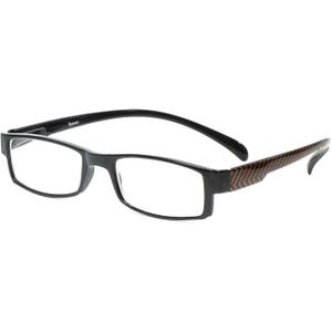 Calabria 762 Around the Neck Hanging Reading Glasses +2.75 Black Orange Stripes Men Women Durable Trendy Readers Long Temple