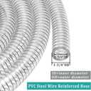 Flexible PVC Hose 1 1/2"id 10ft Clear Reinforced Suction Pipe