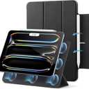 ESR for iPad Pro 13 Inch Case M4(2024), Powerful Magnetic Attachment, Slim Trifold Stand Case, Supports Pencil Pro and Pencil(USB-C), Auto Wake/Sleep, Durable Protection, Rebound Series, Black