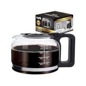 Kaffe Universal Replacement Coffee Carafe  5 Cup Glass Pot for Drip Coffee Makers  Glass, EasyGrip Handle, SneakACup Compatible  Capacity Markings, Dishwasher Safe