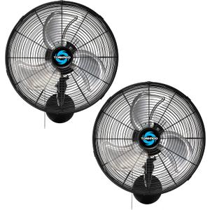 Tornado 2 Pack 16 Inch Pro Series Oscillating Wall Mount Fan -High Velocity Heavy Duty Metal Wall Mount Fan for Industrial, Commercial, Residential, and Greenhouse Use - UL Safety Listed