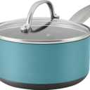 Anolon Achieve Hard Anodized Nonstick Sauce Pan with Lid, 2 Quart, Teal