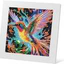 DIYGEMDOT Hummingbird Diamond Painting Kit for Kids with Wooden Frame, 5D Diamond Art Gem Painting for Beginners, Gem Art Crafts and Gifts for Girls and Boys Ages 4-5-6-7-8-9-10-11-12 (7X7 Inches), Set Of 3