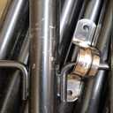 10Ft String Light Poles 4 Pack, Light Poles for Outside Lights, Outdoor with Fence Brackets Hanging Lights, Metal Stand Deck Patio Backyard