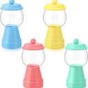 Thyle 4 Pcsterra Cotta Candy Jar Ceramic with Lid for Party, Macaron