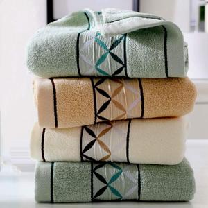 4 Pack Cotton Hand Towels,100% Cotton Face Towels, with Print Super Soft and Highly Absorbent for Bathroom (14 x 30 Inch)(Maoj-4P)