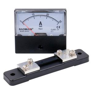 Baomain DH-670 30A Analog Amp Panel Meter Current Ammeter DC 0-30A with Shunt