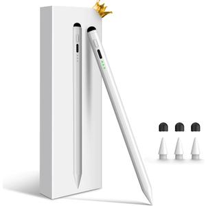 Pencil for Apple iPad 11th/10th/9th, 2X Fast Charge Stylus Pen for iPad, Palm Rejection, Tilt Sensitivity, Compatible with iPad A16/10/9/8/7/6, Pro M4/13/12.9"/11", Air M3/M2/5/4/3, Mini 7/6/5, White