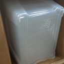 IRIS USA 6-Pack 54 Quart Stackable Storage Bins with Lids [Made in USA] - Everyday Organizer Latching Clear Plastic Organization Containers Closet Bedroom Shelving Units Home Storage - Clear/White