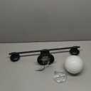 foucasal Black Globe Bathroom Light Fixtures 3-Light Vanity Light with Plastic Milk White Globe Shades 11.81 inch Wall Sconce Lighting Over Mirror, Vanity Lights for Bathroom Bedroom Hallway.  Missing Parts