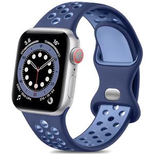 Lerobo Compatible with Apple Watch Band 44mm SE 3 2 Series 11 10 46mm Series 9 8 45mm Ultra 3 2 Ultra 49mm 42mm for Men Women,Soft Silicone Sport Strap for iWatch Series 7 6 5 4 3 2 1 Yankees Blue