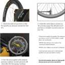 BV Bicycle Pump Durable Bike Floor Pump 17/24 inch Smart Valve Head, 160 psi, Automatically Reversible Presta and Schrader