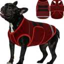 IDOMIK Dog Anxiety Vest, Adjustable Thunder Jacket for Dogs Anxiety Relief, Soft Dog Calming Shirt for Thunderstorms, Fireworks, Vet Visit & Separation - Suitable for Dogs,Red, XS