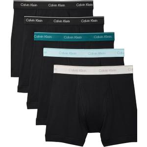 Calvin Klein Men's Underwear Cotton Classics 5-pack Boxer Brief, Size Large