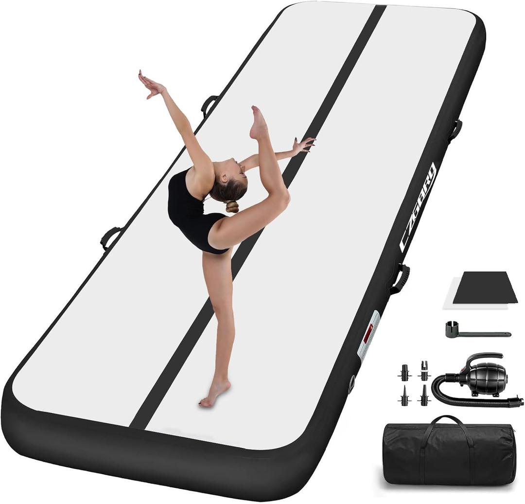 Air Mat Tumble Track, Gymnastics Mats Tumbling Track with Electric Air Pump for Home Use Cheerleading Training Kids Gym Yoga, 10ft