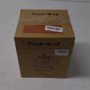 Topwit Electric Kettle Glass, For Hot Water, Tea and Coffee Dual Purpose Design, BPA-Free, 1L Pour Over Removable Stainless Steel Infuser, Auto-shut Off & Boil-dry Protect (Wood)