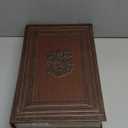 Decorative Book Box Fake Leather Embossed Cover Vintage Style Brown Storage Box - Large 1-06, Decoration for Coffee Table, Bookshelves, Jewelry, Postcard, Photo Storage, Graduation Gift