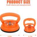 4-Pack Car Dent Puller Tool Kit - Professional Dent Removal for Cars, Glass, Screens, Tiles, and More! Perfect for Easy Dent Repair (2 Large Orange +2 Small Orange)