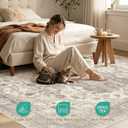 9x12 Area Rug for Living Room, Washable Non-Slip Soft Indoor Carpet